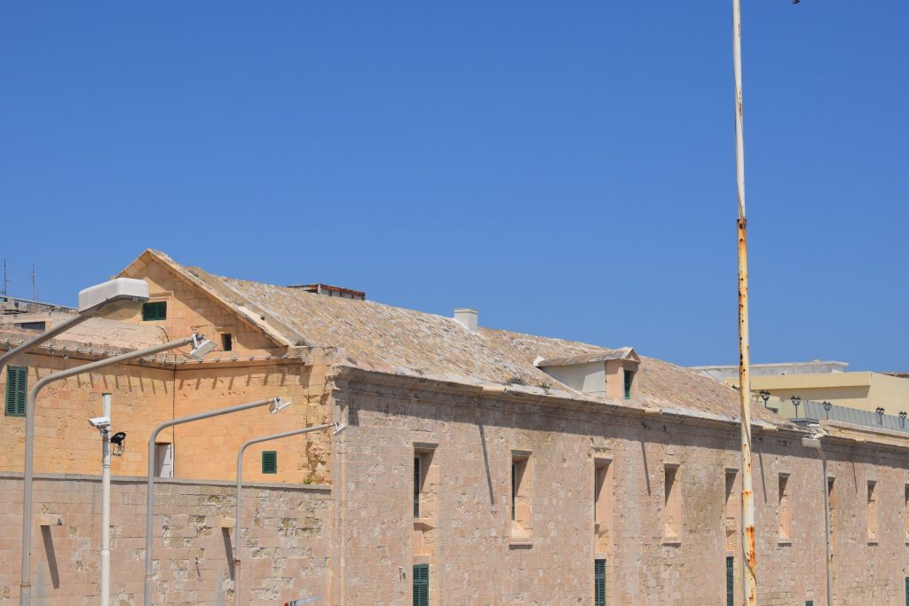 Part of the original roof of the Long Ward still survives.